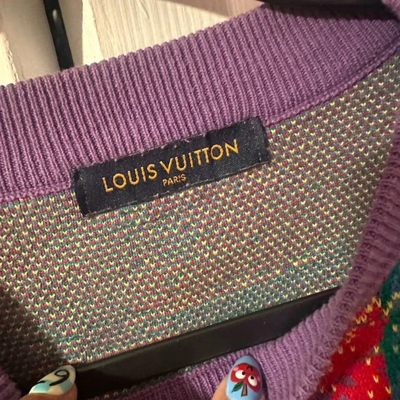 LV fashion bright colored sweater men’s small - Picture 2 of 4